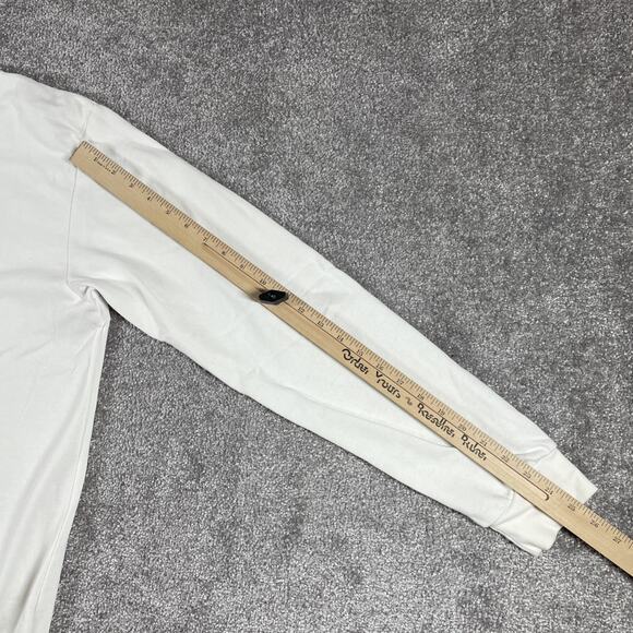 Adidas Sweatshirt Mens Medium Graphic Print Fleece Thin Streetwear White - Picture 13 of 15